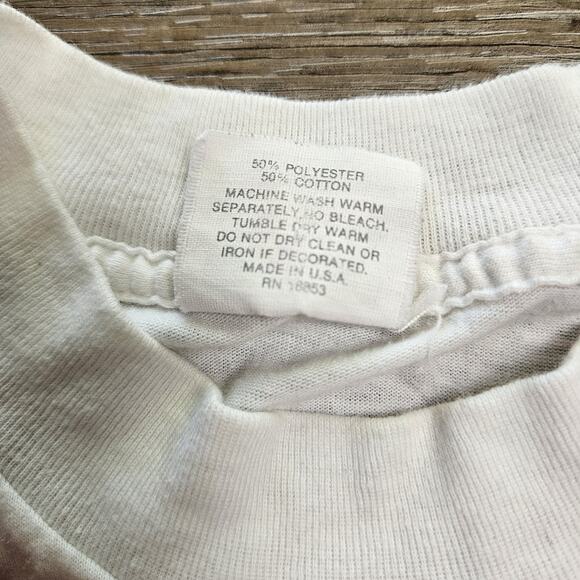 Vintage 80s Shirt Sz Large Single Stitch Graphic Print Official Hunting Excuse - Picture 6 of 7